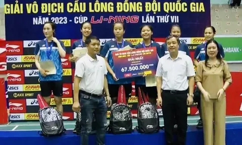Giải Cầu lông đồng đội toàn quốc 2023: Nam Quân đội và nữ TP.HCM giành ngôi vô địch