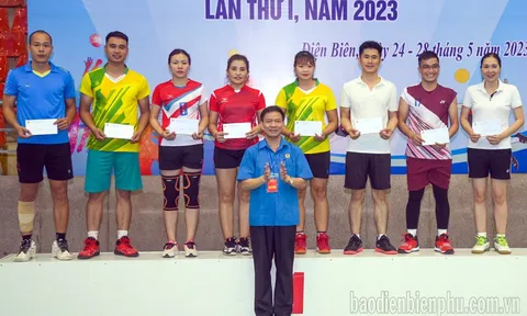 Bế mạc giải Bóng chuyền hơi Công nhân, Viên chức, Lao động tỉnh Điện Biên lần thứ nhất