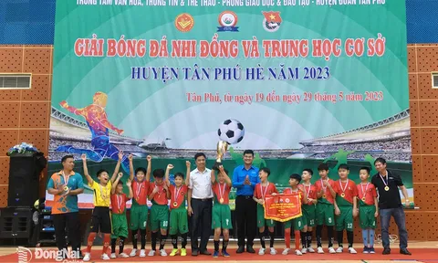 Bế mạc giải Bóng đá Nhi đồng và THCS huyện Tân Phú hè 2023