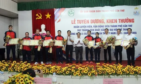 Cần Thơ tổ chức Lễ tuyên dương vận động viên, huấn luyện viên đạt thành tích cao ở SEA Games 32