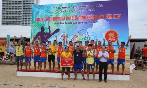 Thành phố Nha Trang vô địch giải Bóng đá bãi biển tỉnh Khánh Hòa năm 2023