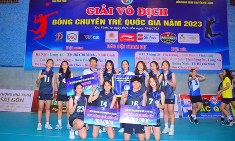 Nam Thể Công và nữ Long An vô địch giải Bóng chuyền trẻ quốc gia năm 2023