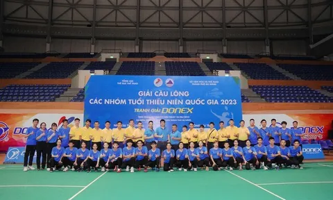 Khai mạc giải Cầu lông các nhóm tuổi thiếu niên quốc gia năm 2023