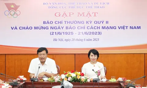 Tổng cục Thể dục thể thao gặp mặt các nhà báo nhân kỷ niệm 98 năm Ngày Báo chí cách mạng Việt Nam