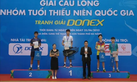 Giải Cầu lông các nhóm tuổi Thiếu niên quốc gia - tranh giải Donex: Bắc Giang xếp thứ Nhất toàn đoàn