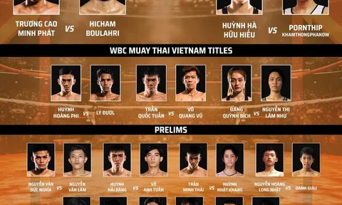 Hai võ sĩ Muay Việt Nam tranh đai WBC Muay Thái quốc tế