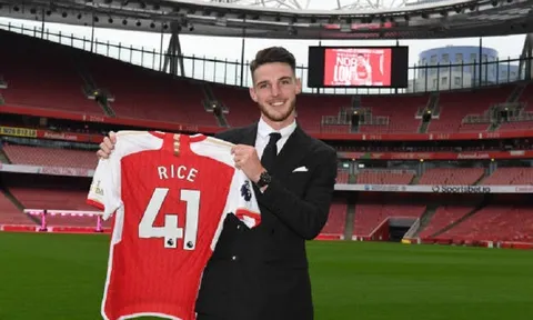 Declan Rice gia nhập tốp 10 cầu thủ đắt giá nhất thế giới