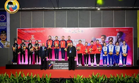 Giải Karate vô địch châu Á 2023: Việt Nam xuất sắc giành huy chương vàng nội dung Kumite đồng đội nữ
