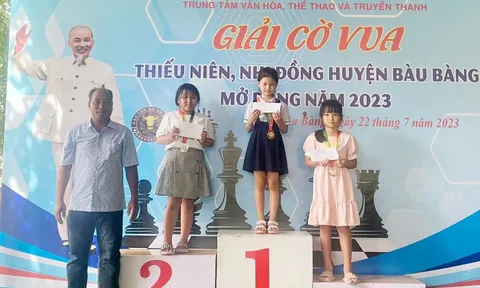 Giải cờ Vua Thiếu niên - Nhi đồng huyện Bàu Bàng năm 2023