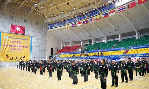 Gần 100 trợ giáo, huấn luyện viên, võ sư toàn quốc được nâng đai võ cổ truyền lần thứ IV năm 2023