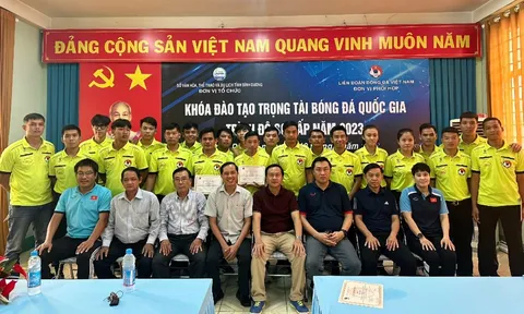 Bế giảng Khóa đào tạo trọng tài Bóng đá Quốc gia trình độ sơ cấp năm 2023