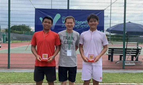 Đại Khánh và Minh Thiện vô địch đôi nam giải Quần vợt U18 ITF J30 Singapore