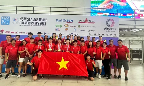 Việt Nam thắng lớn tại giải Bơi các nhóm tuổi Đông Nam Á 2023