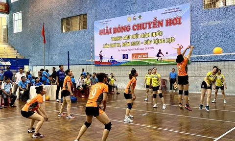 29 đội tranh tài giải Bóng chuyền hơi trung, cao tuổi khu vực phía Nam  