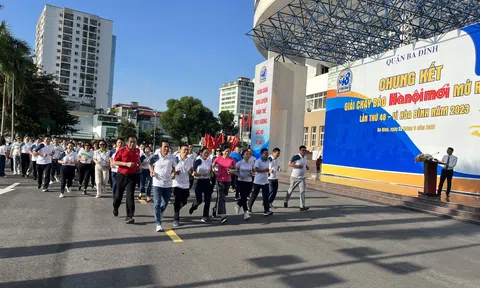 Quận Ba Đình tổ chức chung kết giải chạy Báo Hànộimới lần thứ 48 - Vì hòa bình năm 2023
