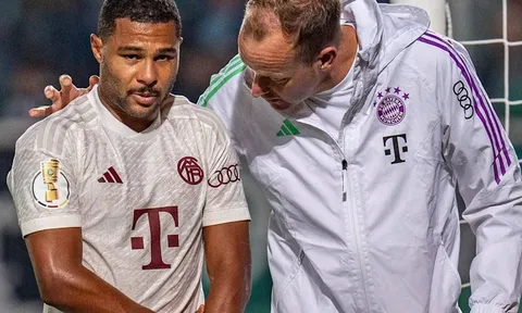 "Ngôi sao" của Bayern Munich bị gãy tay ở trận thắng vòng 1 Cúp Quốc gia Đức