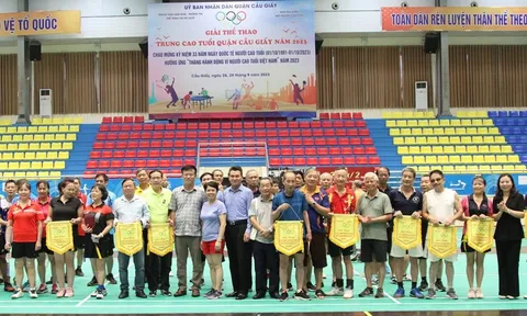 Khai mạc Giải thể thao trung cao tuổi quận Cầu Giấy năm 2023
