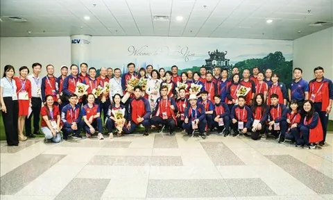 Đoàn Thể thao Việt Nam về nước sau hành trình thi đấu tại ASIAD 19
