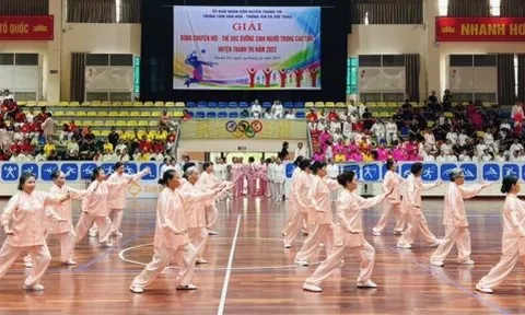 Giải Thể dục dưỡng sinh người trung, cao tuổi huyện Thanh Trì năm 2023