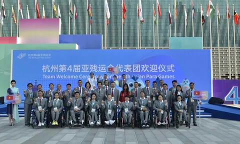 Lễ thượng cờ của đoàn Thể thao Việt Nam tại ASIAN Para Games 4 