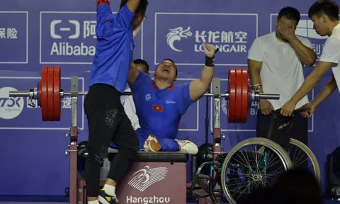 Nguyễn Bình An phá kỷ lục ASIAN Para Games môn Cử tạ nhưng chỉ giành huy đồng