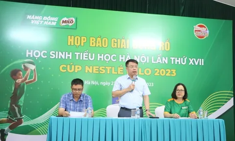Họp báo bốc thăm chia bảng giải Bóng rổ học sinh tiểu học Hà Nội lần thứ XVII