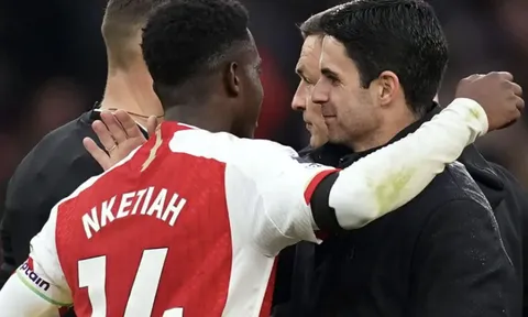 Huấn luyện viên Arteta khen ngợi Eddie Nketiah sau trận thắng đậm của Arsenal