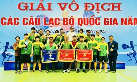 Giải vô địch Cử tạ các câu lạc bộ quốc gia 2023: Thành phố Hồ Chí Minh dẫn đầu Bảng tổng sắp huy chương