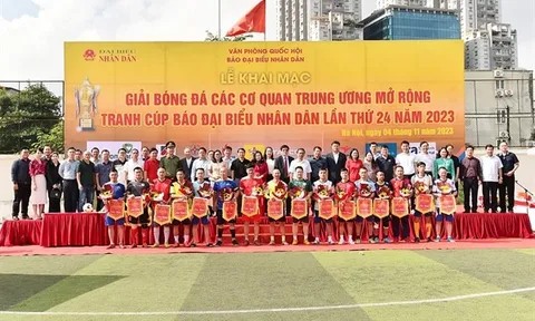 Khai mạc giải Bóng đá các cơ quan Trung ương mở rộng tranh Cúp Báo Đại biểu Nhân dân