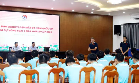 Chủ tịch VFF gặp mặt động viên đội tuyển Việt Nam tham dự Vòng loại World Cup 2026