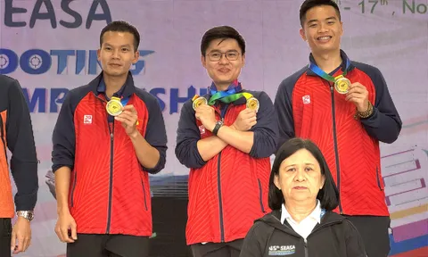 Giải Bắn súng vô địch Đông Nam Á 2023: Vượt qua Quang Huy, Công Minh giành huy chương vàng
