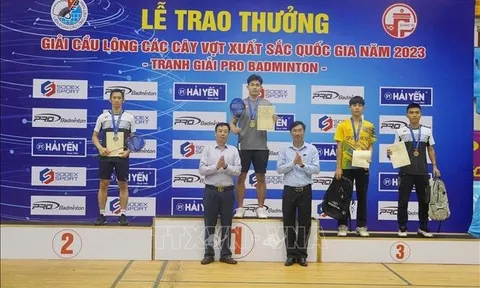 Giải Cầu lông các tay vợt xuất sắc quốc gia 2023: Tiến Tuấn lên ngôi vô địch đơn nam