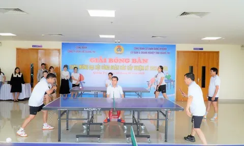 Phong trào chơi bóng bàn phát triển mạnh ở Quảng Trị
