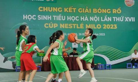 Khởi tranh Vòng chung kết giải Bóng rổ Học sinh Tiểu học Hà Nội 2023