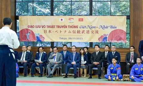Chủ tịch nước Võ Văn Thưởng dự chương trình giao lưu và trình diễn Vovinam và Võ đạo Nhật Bản