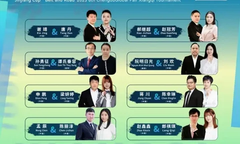 Giải cờ đôi toàn cầu Thành Đô 2023: Cờ Tướng Việt Nam tham dự với 2 kỳ thủ