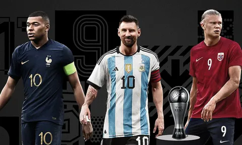 Lionel Messi tranh giải thưởng The Best cùng Kylian Mbappe và Erling Haaland