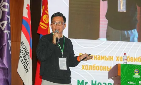 Huấn luyện viên Hoàng Anh Tuấn tham dự Hội nghị thượng đỉnh về phát triển kỹ thuật bóng đá tại Mông Cổ