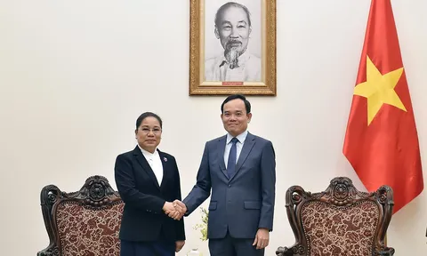 Phó Thủ tướng Chính phủ Trần Lưu Quang tiếp Bộ trưởng Bộ Thông tin, Văn hóa và Du lịch Lào