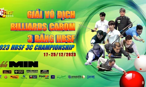 Giải vô địch Billiards Carom 3 băng HBSF năm 2023: Cơ thủ Thổ Nhĩ Kỳ 2 lần vô địch World Cup góp mặt