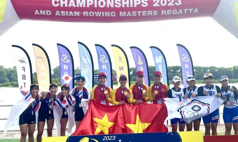 Giải vô địch Rowing trẻ châu Á 2023: Việt Nam giành 7 huy chương vàng
