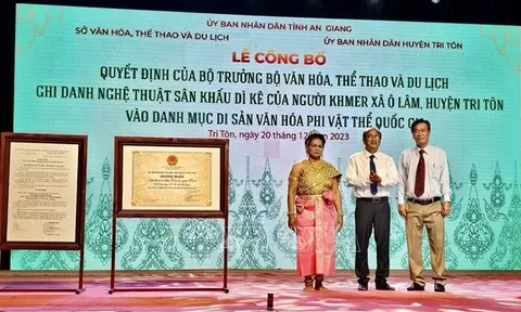 Nghệ thuật trình diễn sân khấu Dì kê là Di sản văn hóa phi vật thể quốc gia
