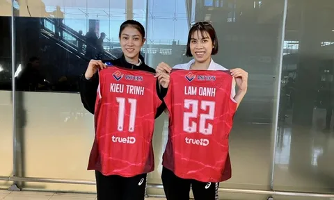 Kiều Trinh và Lâm Oanh làm quen và tập luyện cùng đồng đội mới