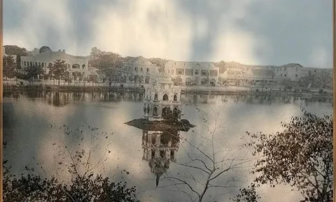 Trưng bày những hình ảnh quý về hồ Hoàn Kiếm và đền Ngọc Sơn