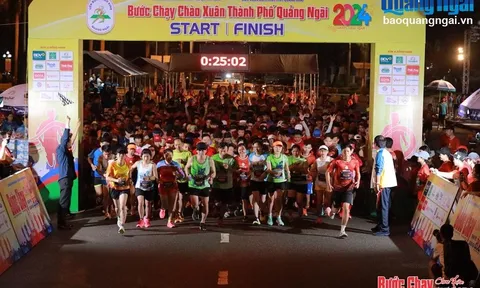 Hơn 900 vận động viên tranh tài “Bước chạy chào xuân thành phố Quảng Ngãi 2024”