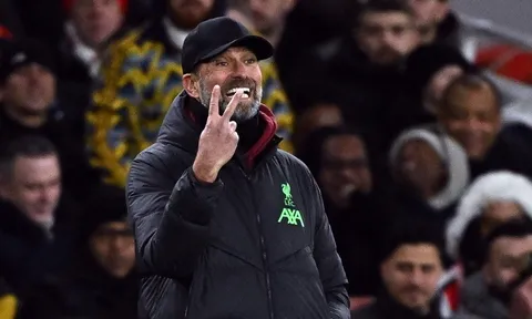 Huấn luyện viên Jurgen Klopp phấn khích
