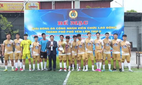 Phường Tiên Phong vô địch giải Bóng đá công nhân, viên chức, lao động thành phố Phổ Yên lần thứ V