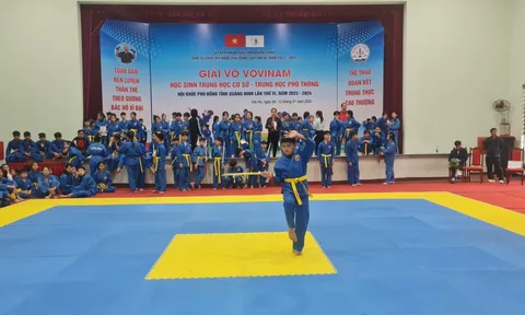 Giải Võ Vovinam Học sinh THCS, THPT Hội khỏe Phù Đổng tỉnh Quảng Ninh