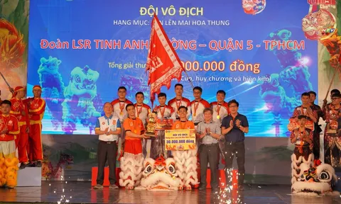 Giải Lân Sư Rồng Quận 5 mở rộng lần thứ VI tranh Cúp Chợ Lớn 2024: Đội Tinh Anh Đường đoạt cú đúp vô địch