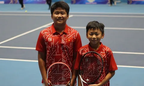 Giai đoạn 2 giải Quần vợt vô địch U14 châu Á 2024: Tiến Anh và Tuấn Phong vô địch đôi nam